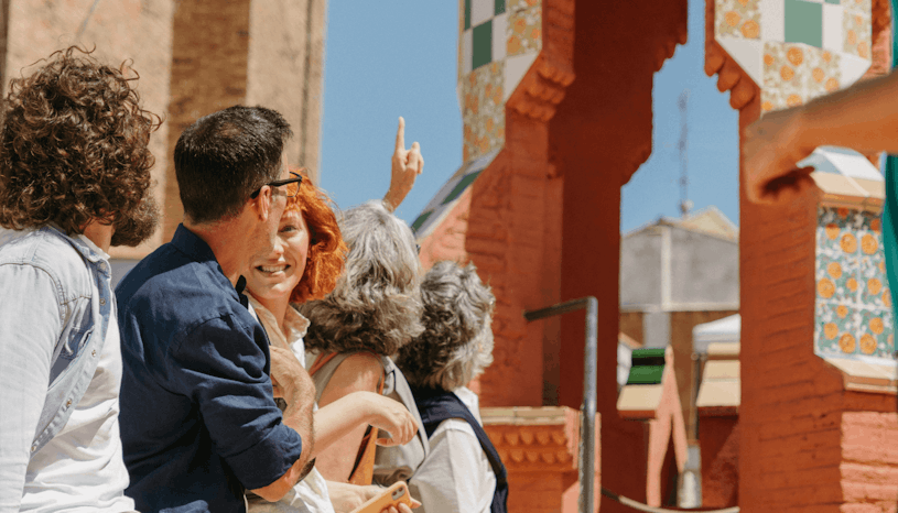 People enjoying a cultural experience together